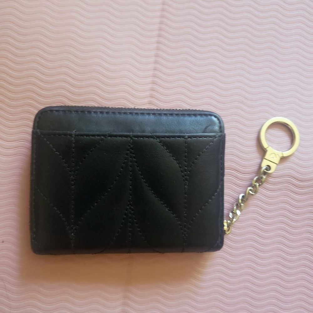 KATE SPADE Black Quilted Leather Wallet with Key Holder - Picture 3 of 10